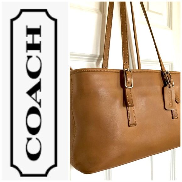 Coach Handbags - COACH - Vintage Legacy Small Market Tote - Glove-Tanned Leather Shoulder Bag/Tan